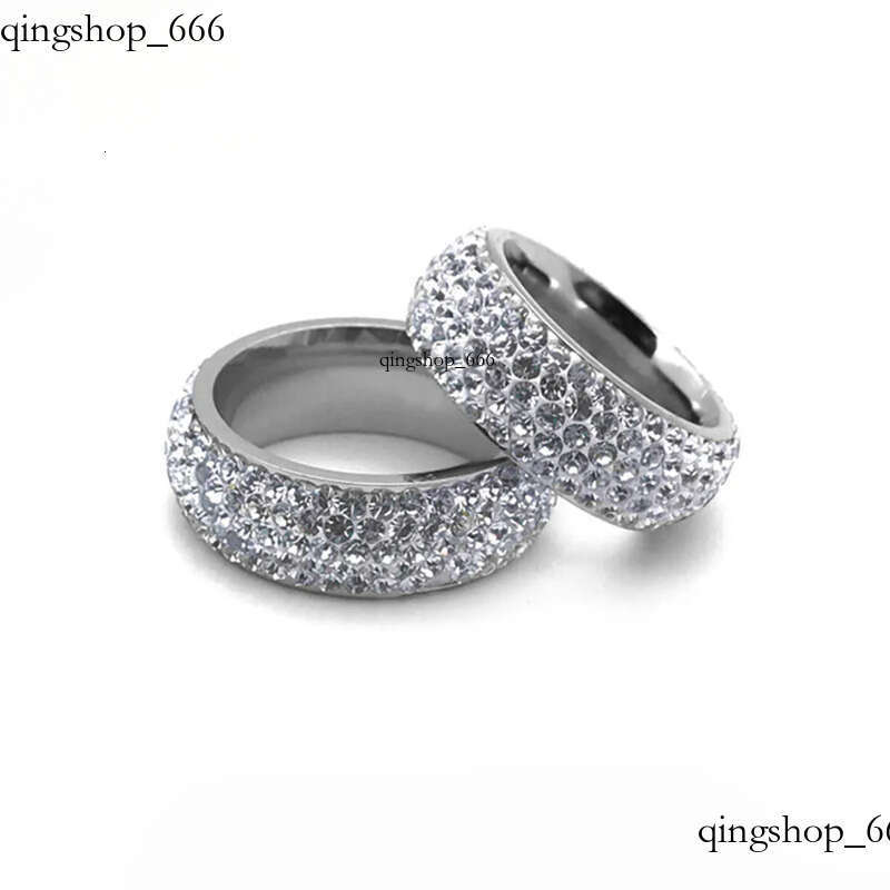 Band Rings VAF High End Aaa Zirconia Pave Stainless Steel Iced Out Moissanite Eternity Engagement Cubic Zirconium Ring For Men Women e6