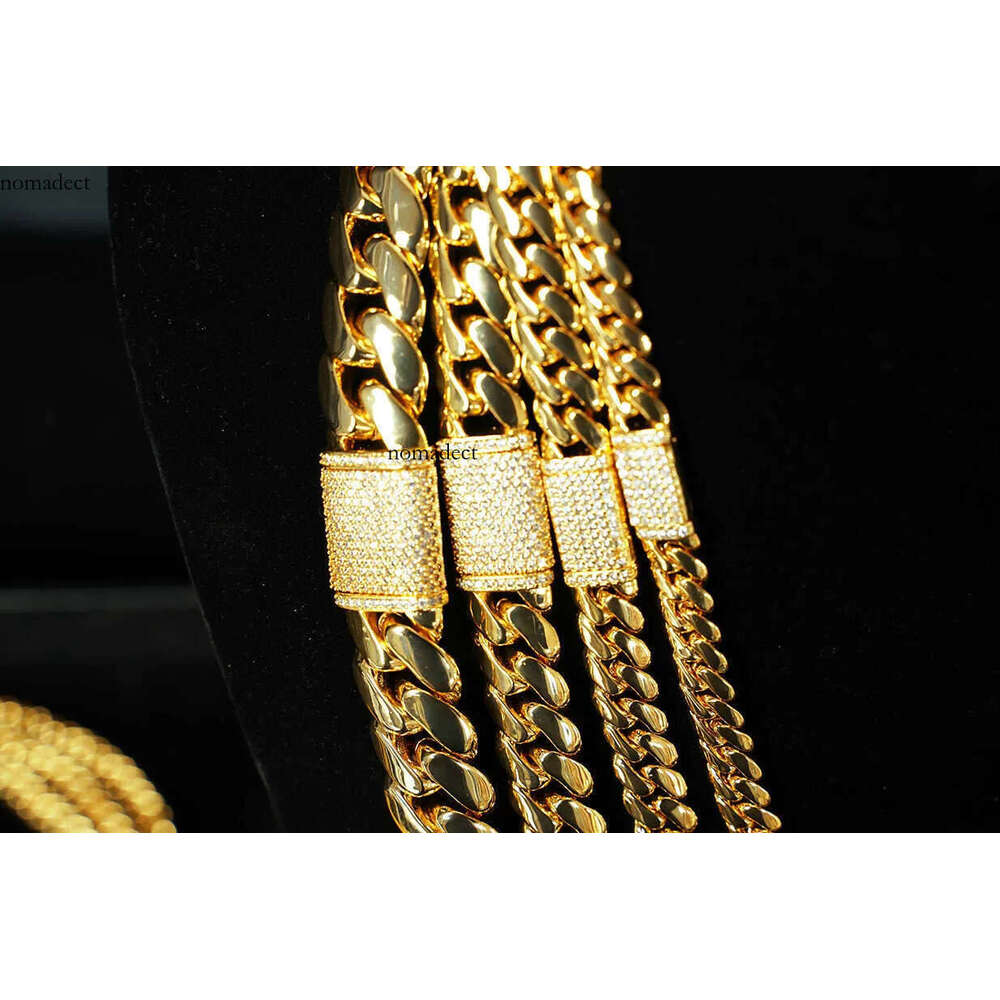 Pendant Necklaces Wholesale Choker Custom Link Gold 20mm Miami Cuban Chain Necklace a6
