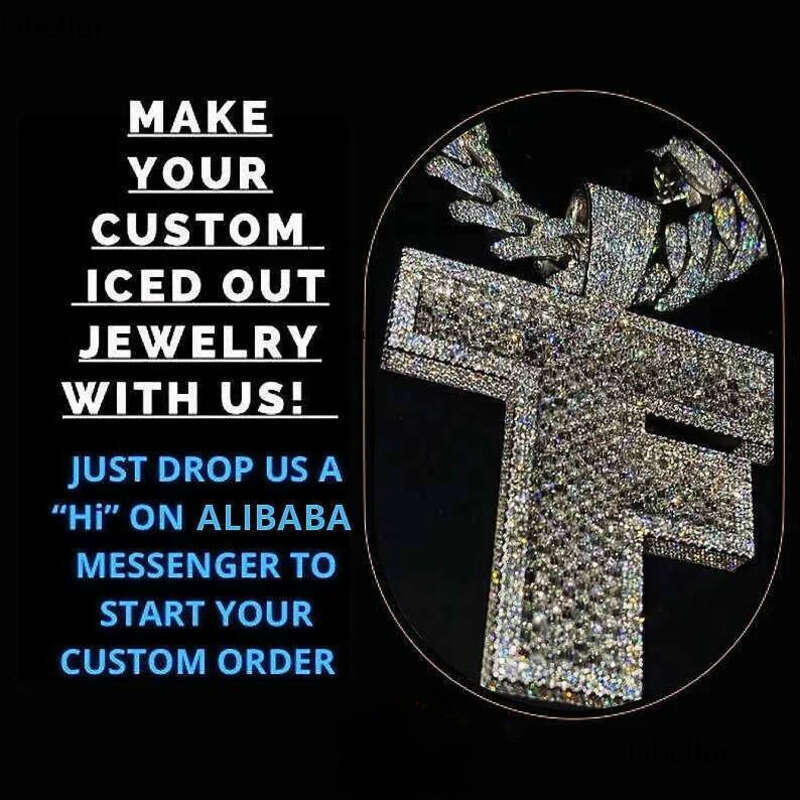 Custom 3 Width Hip Hop Iced Out Fine Jewelry Micro Pave d Color Letter Pendant 8c