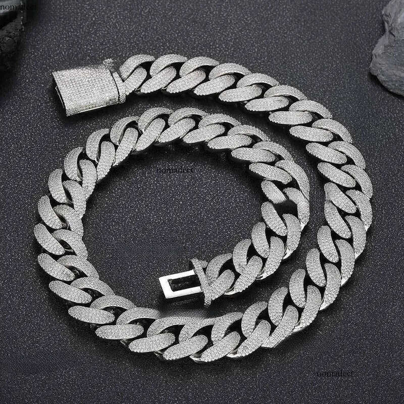 designer jewelry moissanite Pendant Necklaces Jewelry Hip Hop Rose Gold Custom Made Name Clasp Miami VVS Moissanite Dia cuban k iced out chain 62