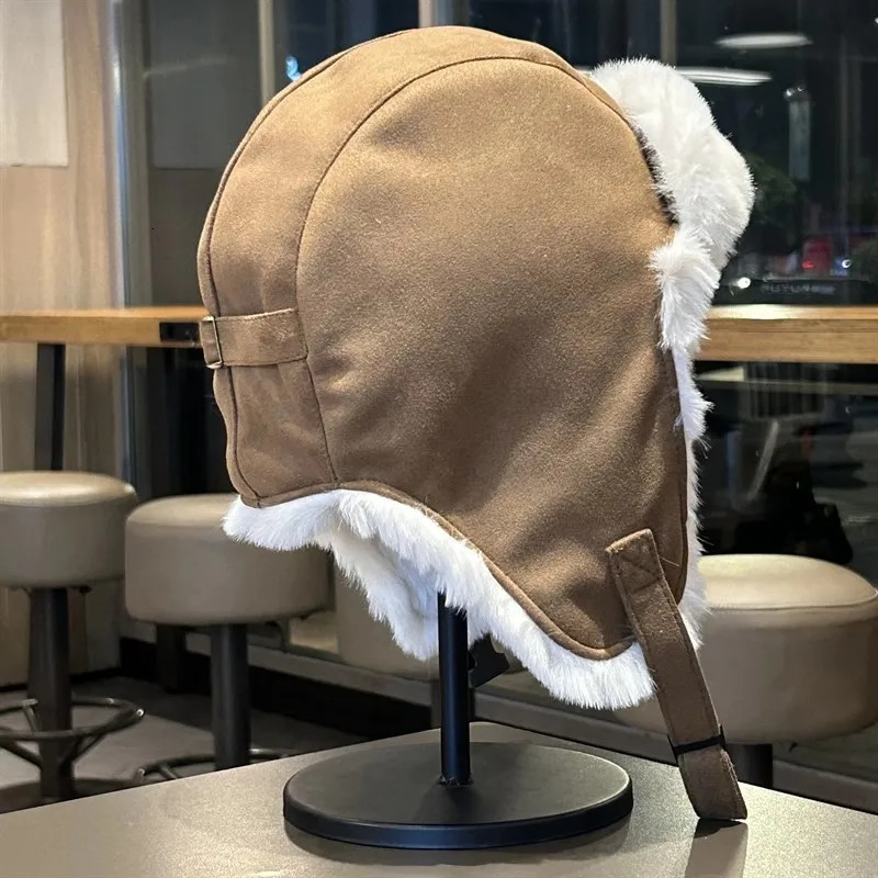 Winter Plush Ushanka Hat Unisex Thermal Ear Flaps Windproof Ski Flying Riding Outdoor Snow Mask 250930
