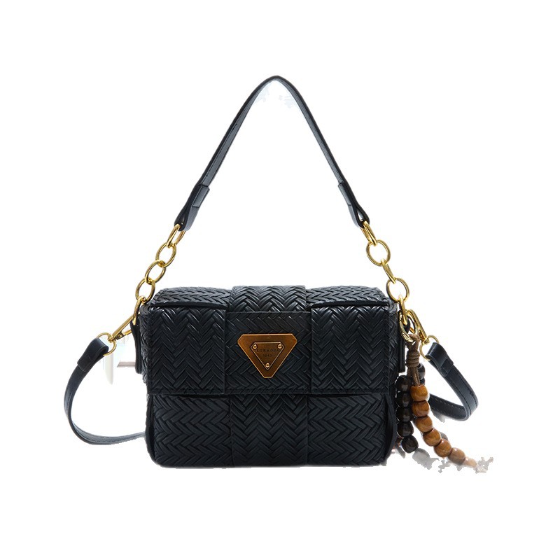 free shipping hot designer bag New Fashionable Casual Outdoor Underarm Bag Vintage Trendy Woven Small Square Bag black coffee khaki