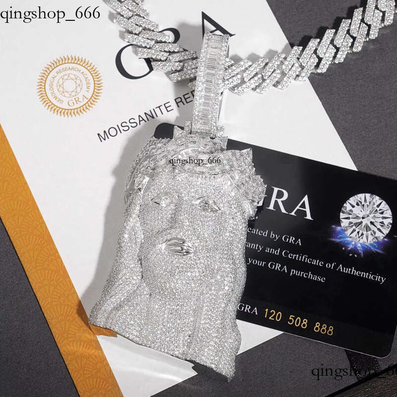 Jesus Pendant with Sier Threadable 10mm Cuban Chain Product Type Moissanite Pendants Charms ce