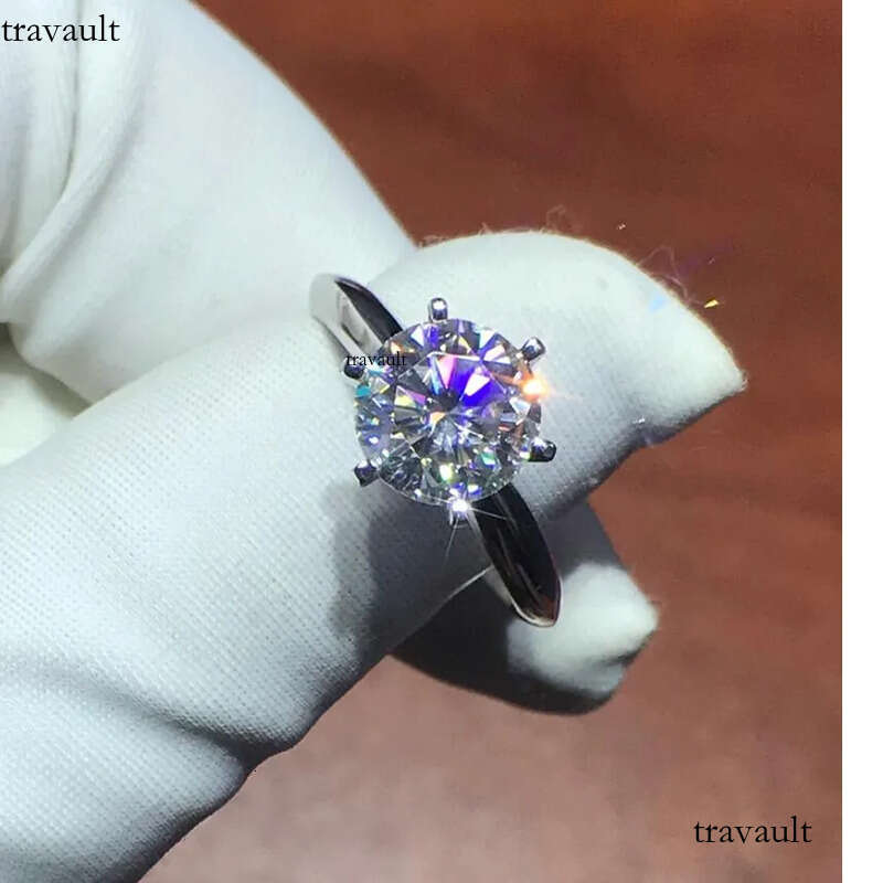 Victoria Wieck Brand New Jewelry Pure 100% Sterling Sier Solitaire Round Cut White Topaz CZ Dia Women Wedding Band Ring