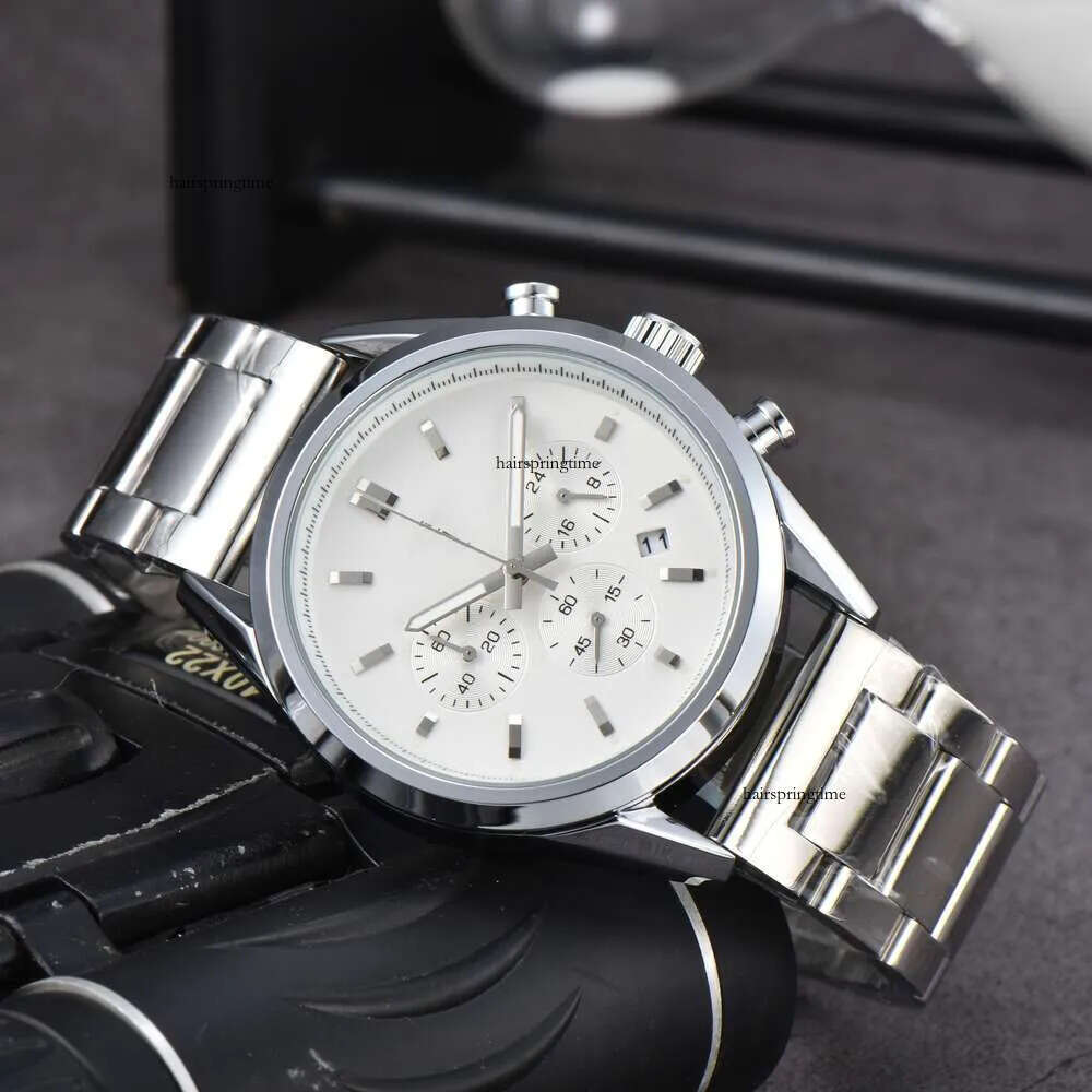 Hot Sale Heure Watches for Men Branded Porsches Automatic Date Quartz Wristwatches Leather Strap Designer Tag Montre De Luxe Sport AAA Male Clocks 930