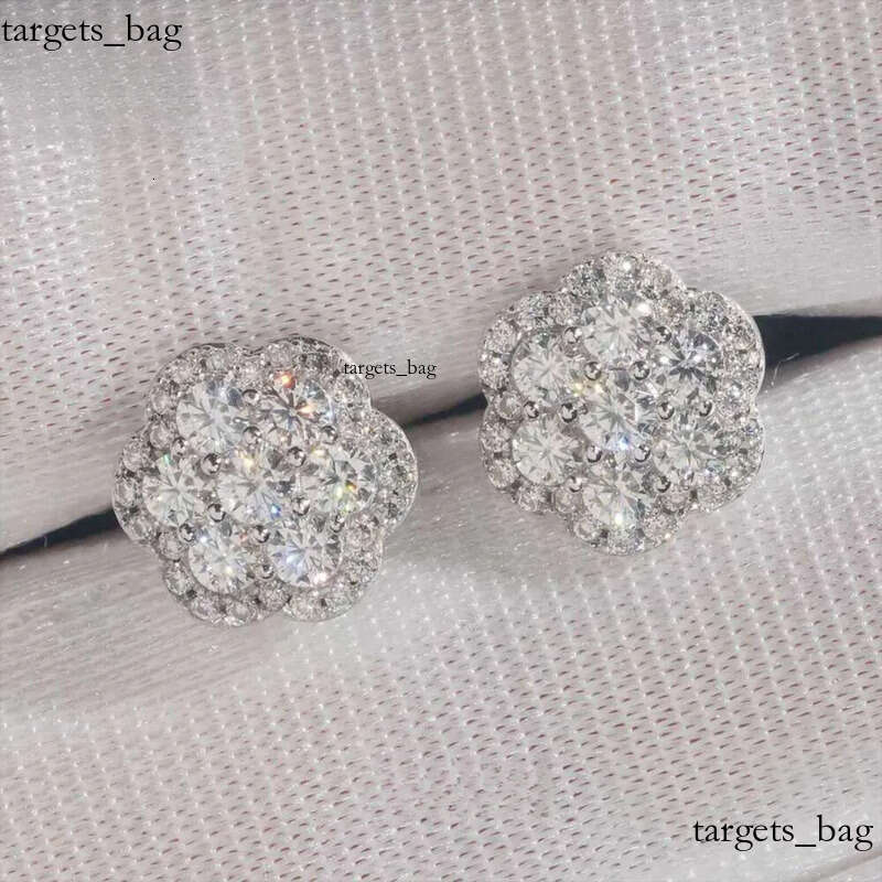 Elegant Dazzg Trendy wer 10MM Moissanite Dia Ear Studs For Men Women Hip Hop Jewelry Fine Earrings 10K Solid Gold