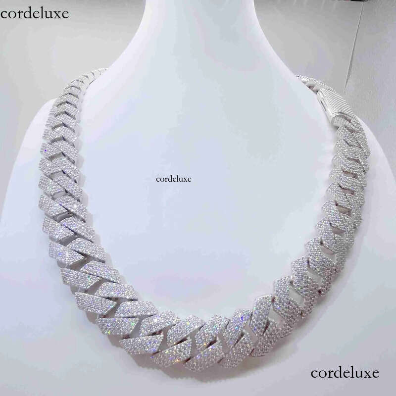 Cuban Link Pendant Hip Hop Jewelry High Quality Fashion Bust Down Iced Sier Miami Men Necklace Moissanite Chain Gift 6f