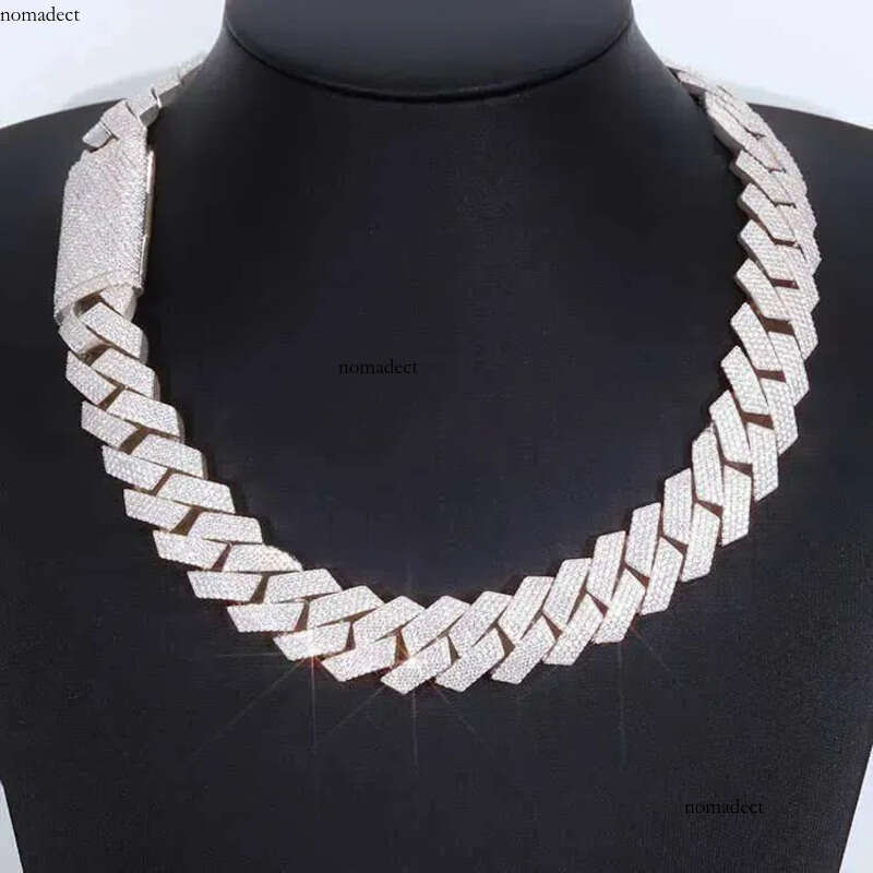 moissanite necklace designer jewelry cuban k chain Iced Out Pass Dia Tester fashion Sterg Sier Necklace Vvs Moissanite chains for men necklaces af