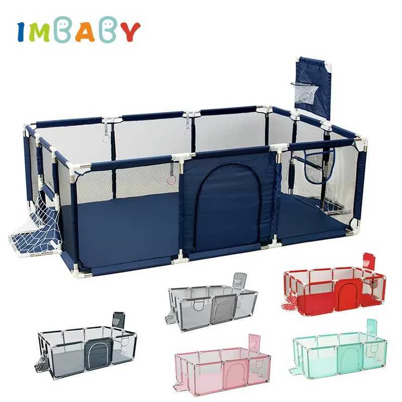 IMBABY Kids Furniture Playpen for Children Solid Color Safety Barriers Infant Playground Toddler Game Park Newborn Fashion Fence C250929