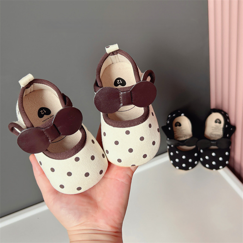 Baby Designer Polka Dot Bow Soft Designer Shoes Canvas Shoes Women's Baby Soft Soled Children's Shoes Autumn New Luxury Shoes Men's And