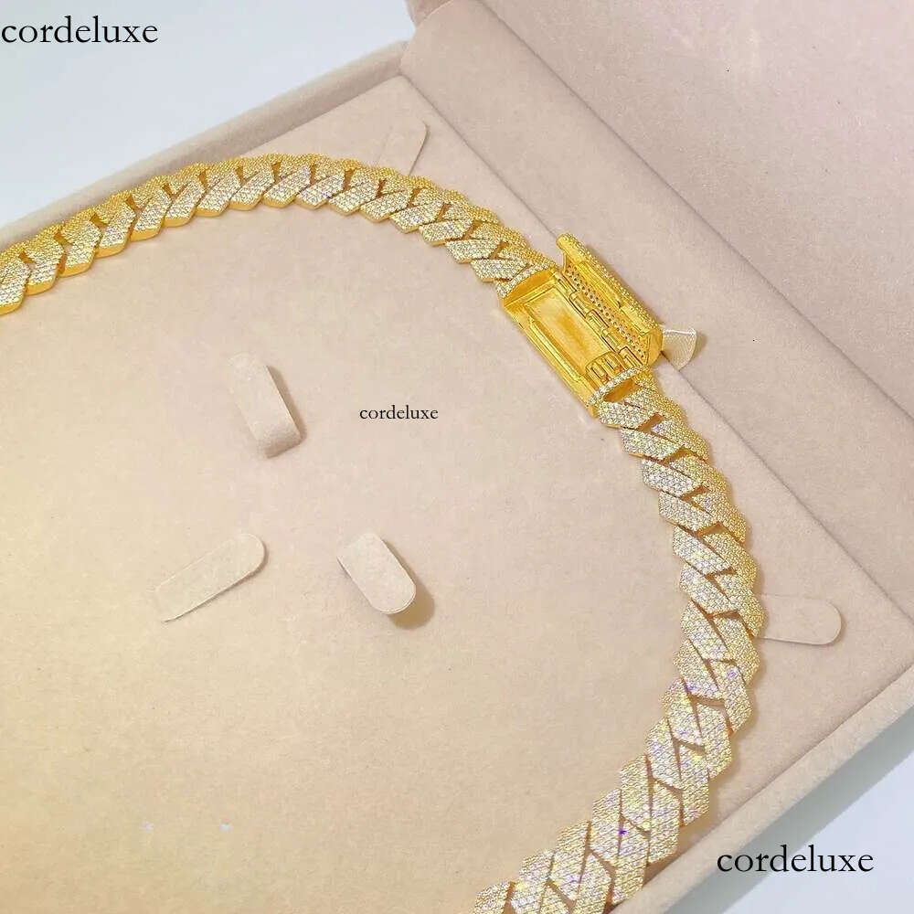 Hot Selling Sterling Sier Hip Hop Jewelry Pass Dia Tester 15Mm 18Mm 20Mm Miami Moissanite Cuban Link Chain 02