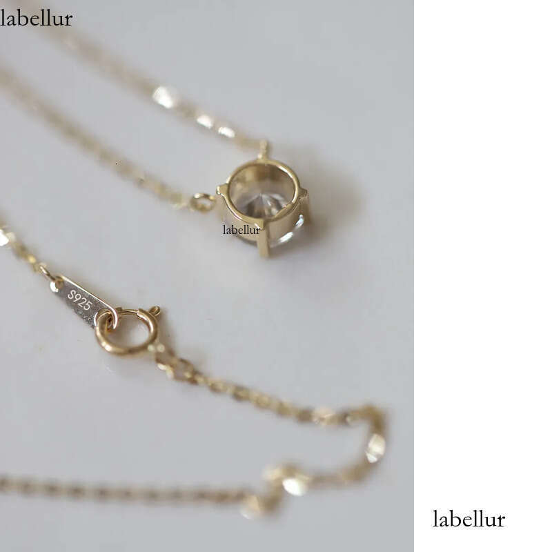 2024 Choucong Moissanite Dia Pendant Simple Fashion Jewelry Real 100% Sterling Sier 14K Gold Solitaire Gemstones Women Beach Clavicel Necklace Gift b7