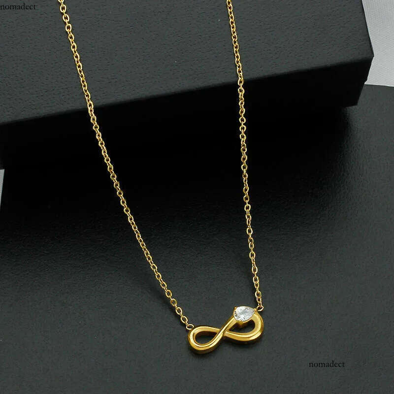Fashionable titanium steel pendant necklace, beach collarbone chain, women's non fading jewelry 32
