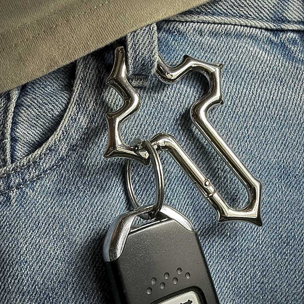 Y2K Cross Carabiner Keychain Religious Crucifix Grunge Clasp Key Clip EDC Gift Dad Boyfriend Men Camping Hiking Outdoor Climber W250915