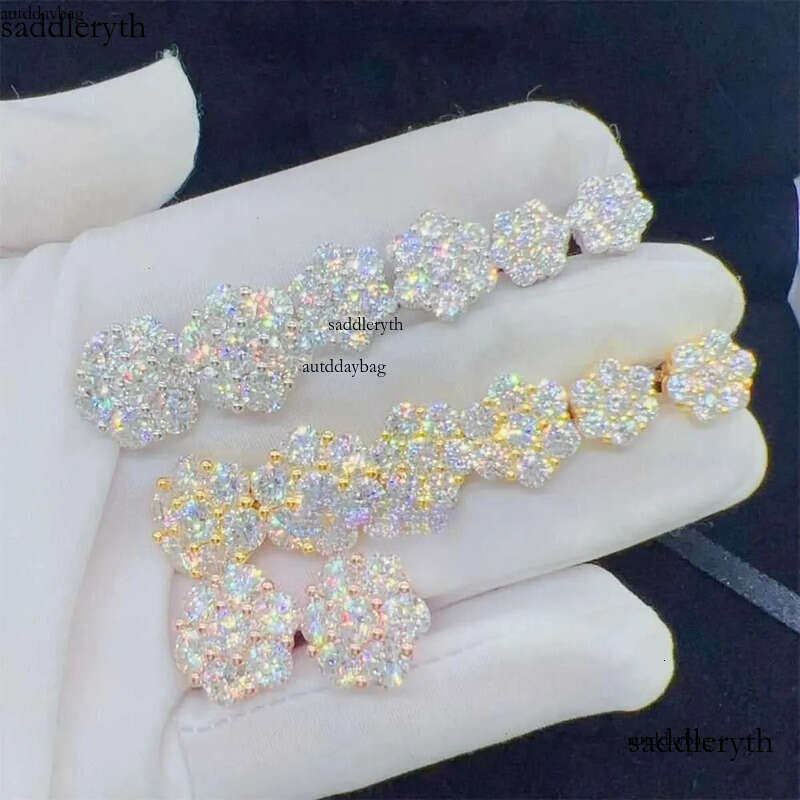 Zuanfa Top Selg Pass Dia Tester Fine Jewelry Sier 8mm 12mm wer Vvs Moissanite Stud Earrings cb