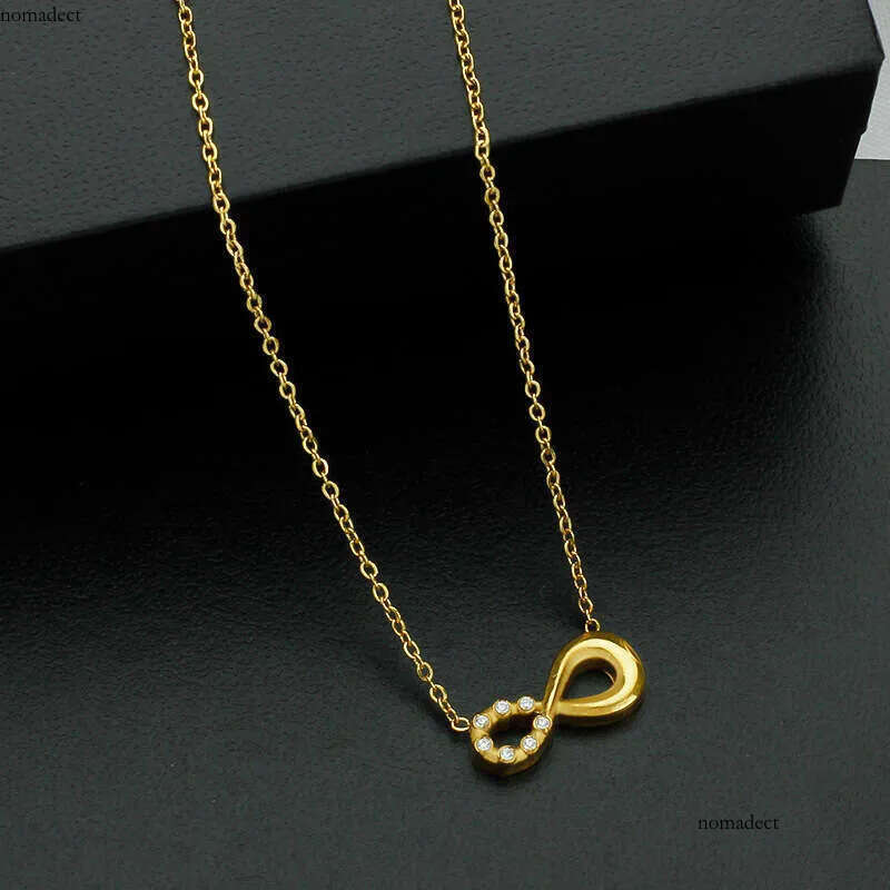 Fashionable titanium steel pendant necklace, beach collarbone chain, women's non fading jewelry 32