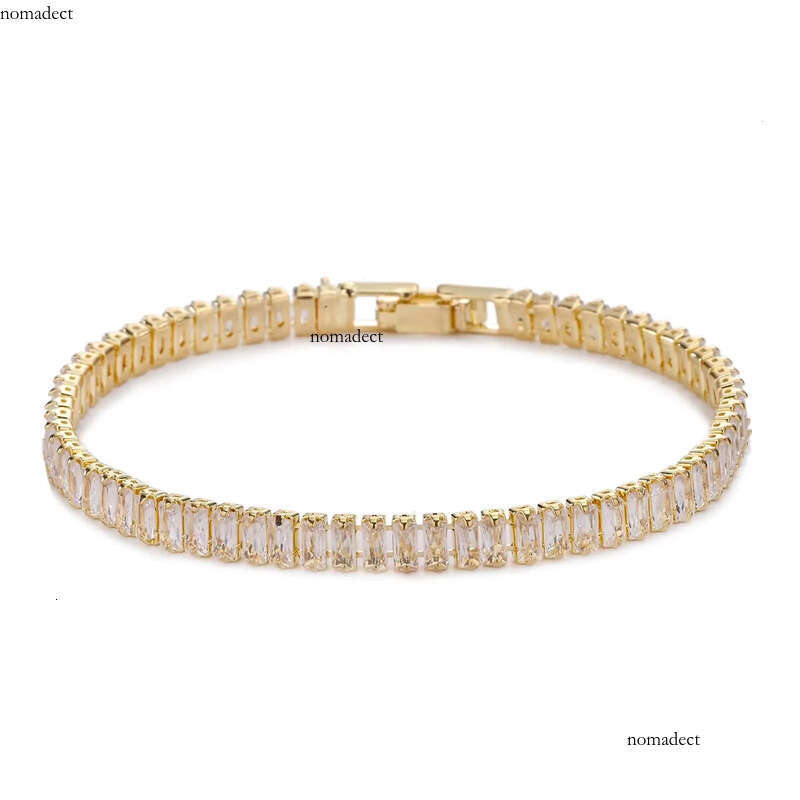 womens new gold tennis dia bracelet with zircon sier plated fashion accessory for gift 6c