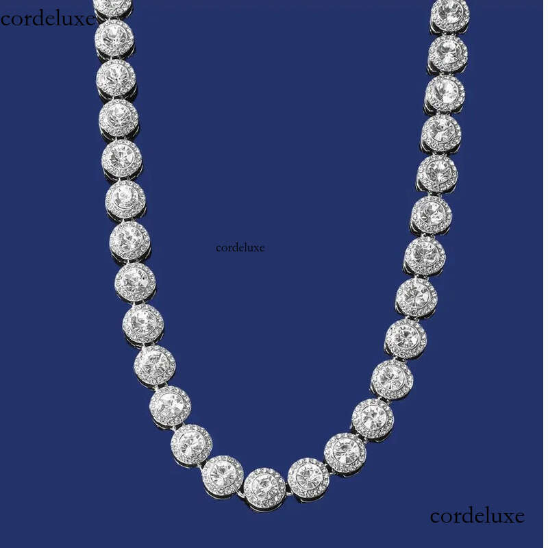 Dia designer for woman angelic iced out chain AAA beads moissanite jewelry plated sier necklace part wedding zh195 67