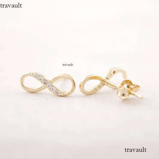 10 pairs - S036 small stud lovely simple infinite lucky Numbers figure 8 eight bolt earrings women holiday best g