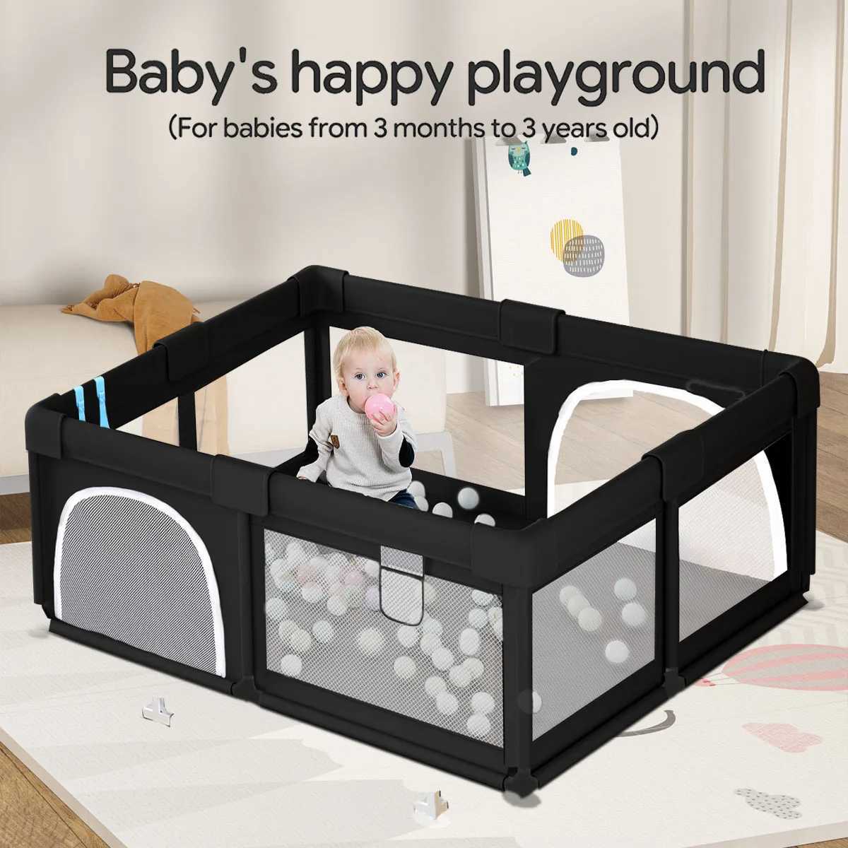 Baby Playpen Child Crawling Fence Foldable Safety Fence Multipurpose Play Area Fence Suitable For Baby Parks C250929