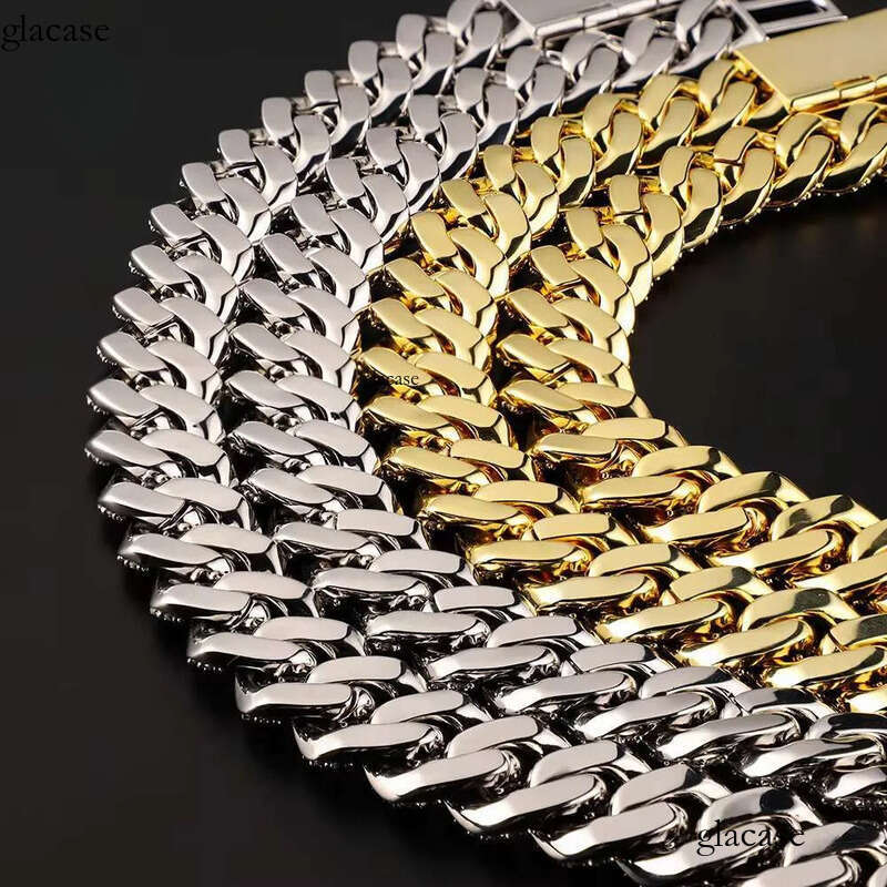 Fine Jewelry Hip Hop Iced Out Vvs Moissanite Miami Cuban Link Chain Necklace for Men 45