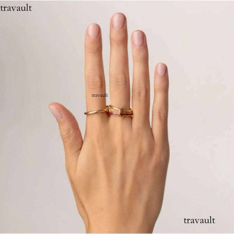 rings for women Designer Pyrus YG Emerald Ruby Band Rings Spinelli Kilcol brand NewIndustrial wind jewelry gold sterg sier multiple ring Mothers Day g