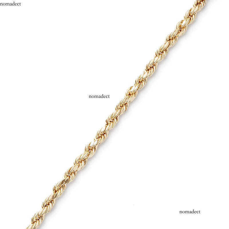 Real 10K 14K Solid Gold Rope Chains For Men Hip Hop Necklace yxz c3