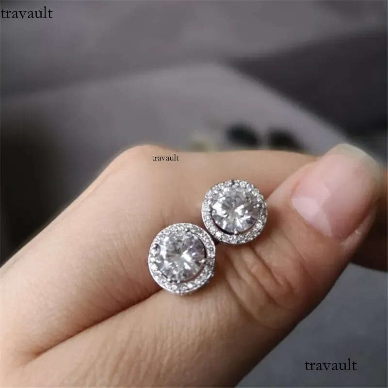 Vecalon New Arrival Best Friends Gold Plated Earings Big Dia for Women White Zircon Earrings 2024