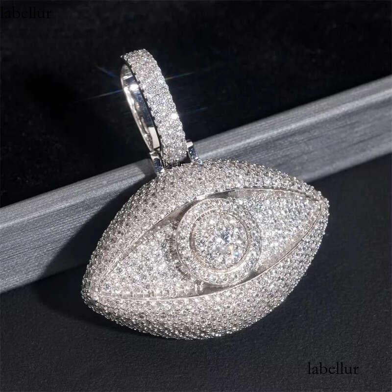 Classic Custom Sterling Sier Hip Hop Jewelry Iced Out VVS Moissanite Dia Pendant Necklace 6e