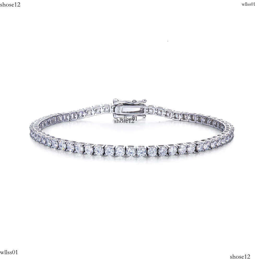 Tennis Bracelet Moissanite Ready to Ship Wholesale for Men 3-4-5mm Chain Hip Hop Hiphop Thai Sier