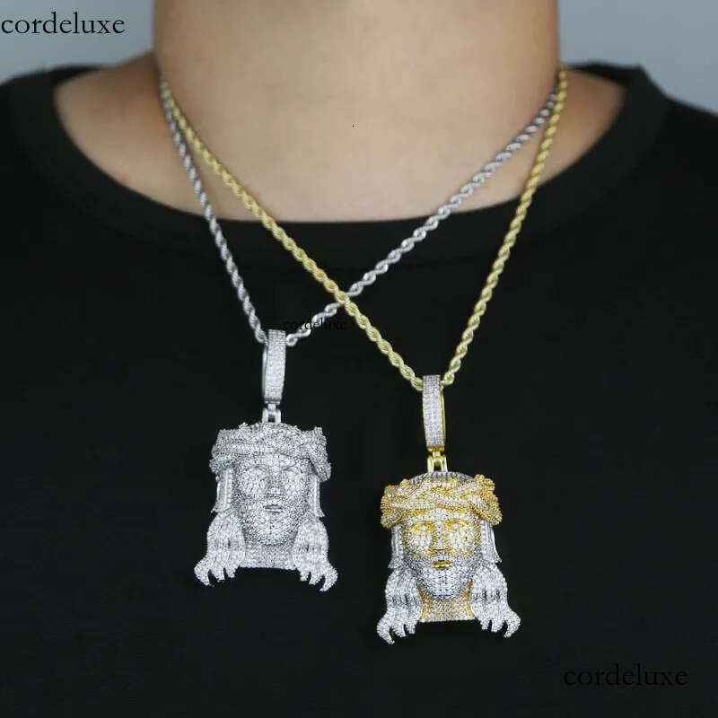 designer necklace Moissanite Jewelry Sier Hip Hop Iced Out Jesus Custom Necklace Pendant for men 85