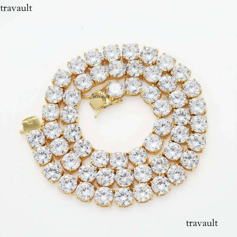 Chain Bracelet For Women 8MM Wide CZ Dia Tennis Necklace Men Rapper Hip Hop Rock Gold Jewelry Woman Christmas Gift