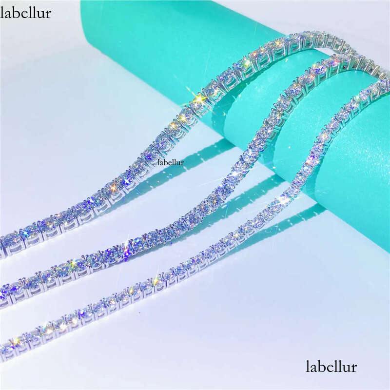 Real Gold Jewelry 5mm 16 18 20 22 24 26 28 Inches Gra Certificate Vvs Moissanite Dia Tennis Chain 38