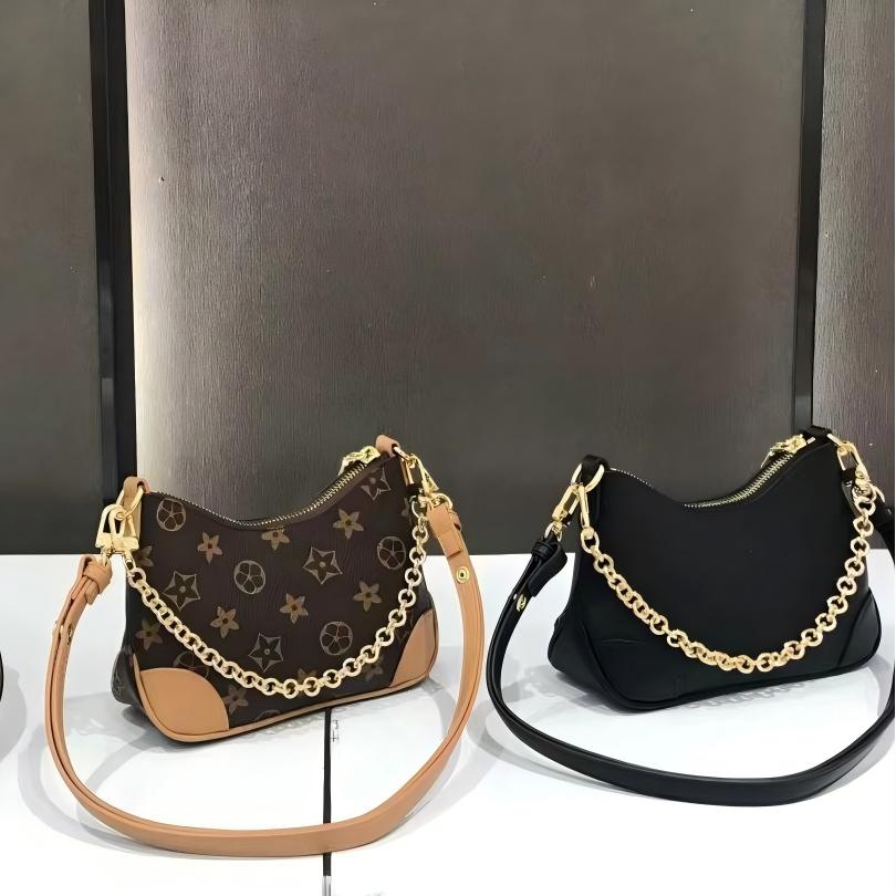 free shipping designer bag New versatile large capacity casual fashionable retro printed shoulder bag for women black brown white