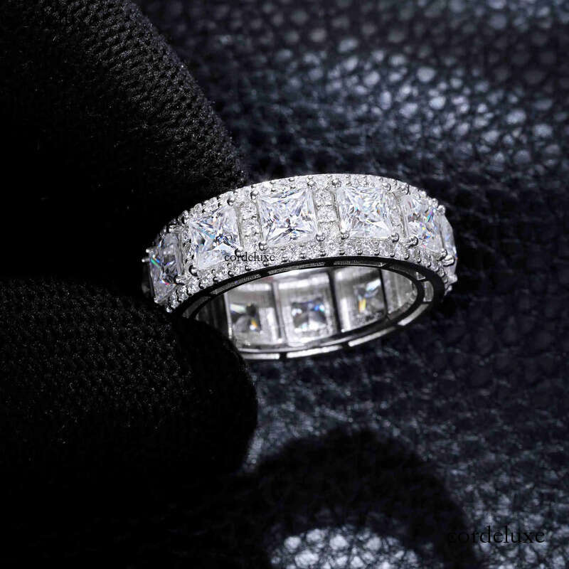 Hailer Joyas Square Stone Ring Designs Sterling Sier Halo Weddings Men Band Moissanite Mens 7e
