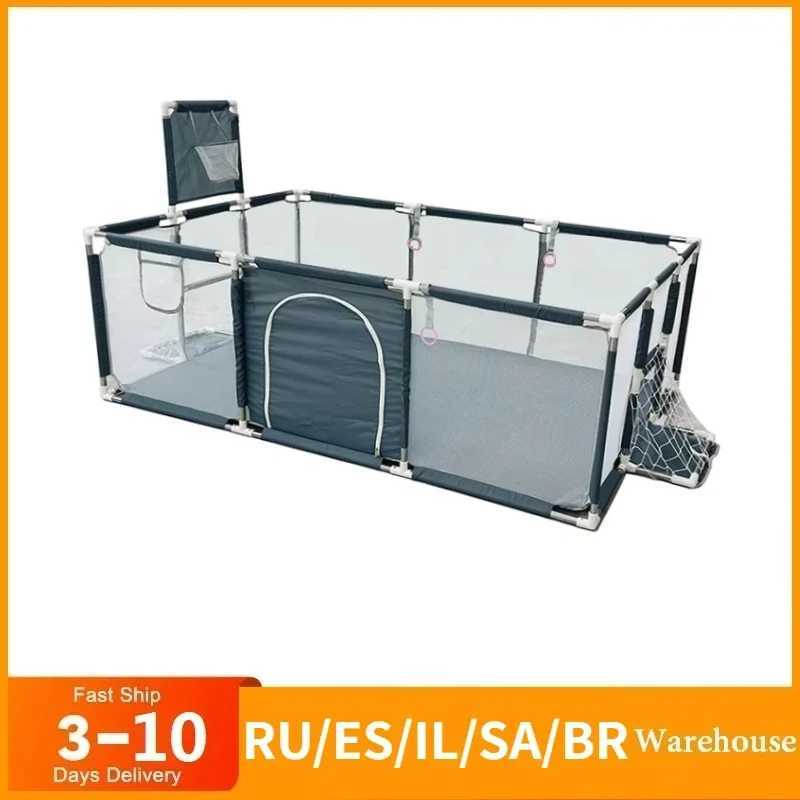 Playpens for Baby with Pull Rings Indoor Baby Playground Kids Balls Pool Activity Fence Baby Games Park Child Safety Barrier C250929