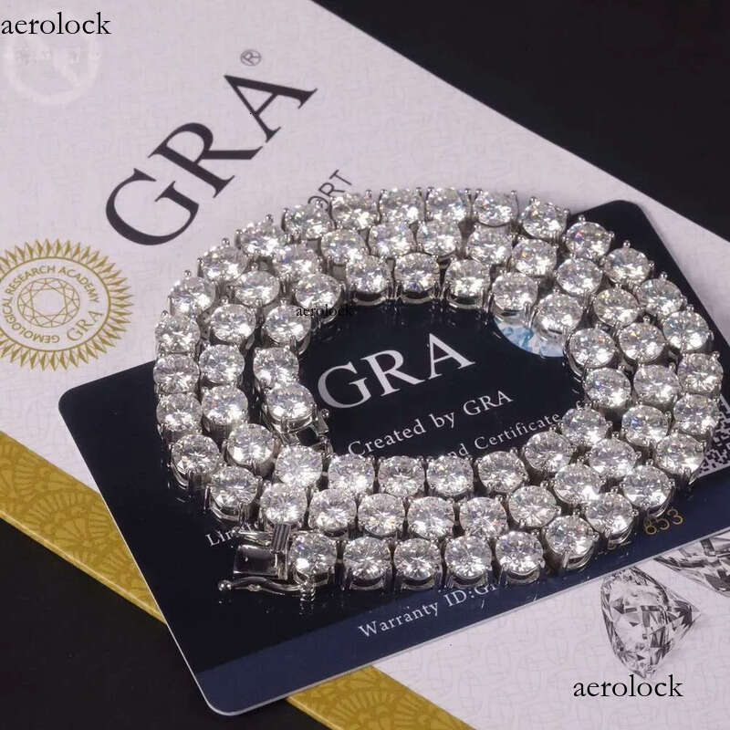 Moissanite Tennis Bracelet Necklace for Man Women Sterg White Gold Plated VVS Lab Dia tenis Iced Out Chain Choker Designer jewelry Charm Bracelets