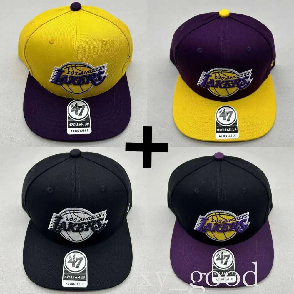 Ball Caps Flat Lakers team color blocked wide brimmed outdoor trendy mens sports big head circumference face enhancing small hat 2026