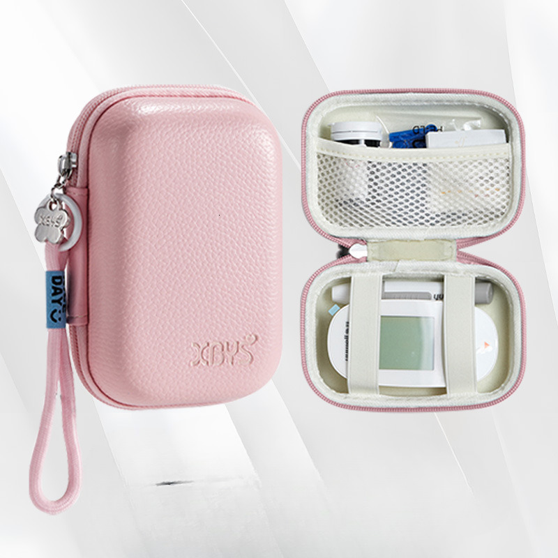 New Blood Glucose Meter Portable Storage Bag Handheld Convenient Thickened Drawstring Fixed Wool fashion Anti collision Leather Cover Designer Bag Han