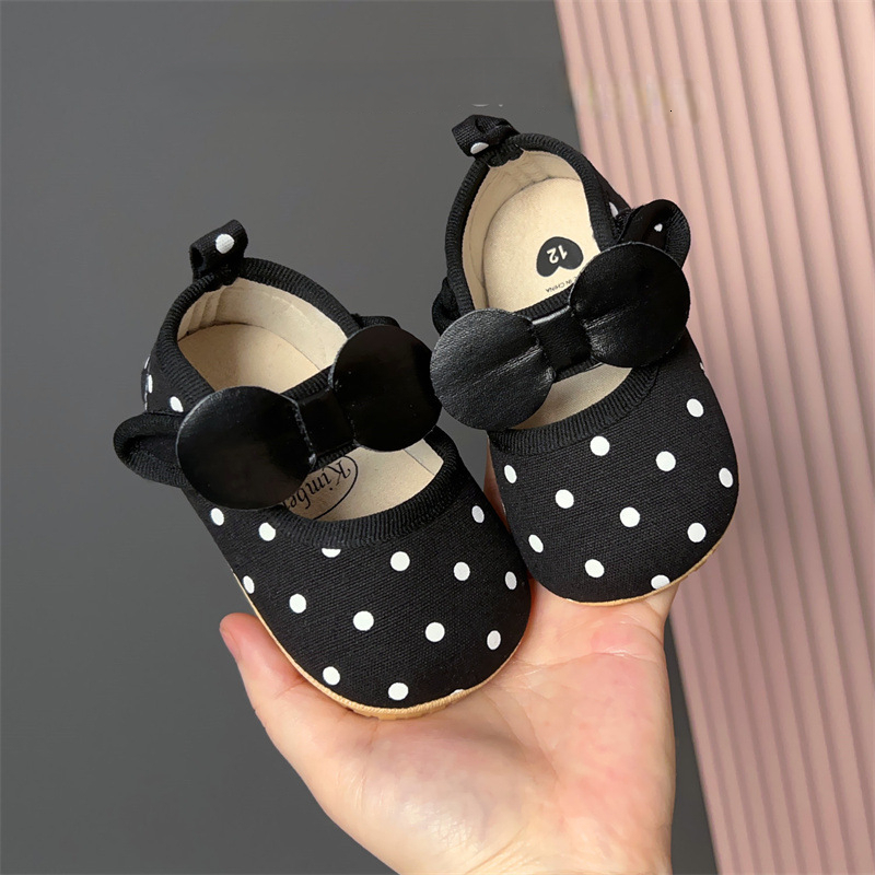 Baby Designer Polka Dot Bow Soft Designer Shoes Canvas Shoes Women's Baby Soft Soled Children's Shoes Autumn New Luxury Shoes Men's And