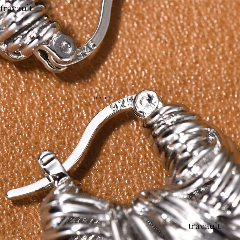French Light Heavy Industry Advanced Loop Knitted Earrings for Women S Sier Needle Fashion Unique Charm Jewelry Trend