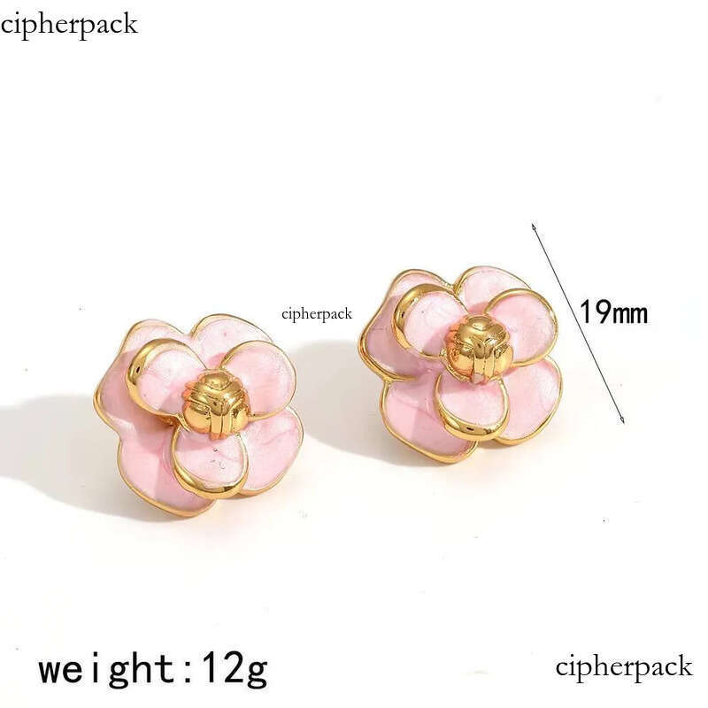 Ins Style Drip Oil Multi Color Earrings Versatile Temperament Flower Earring for Women High-End Feel Quality Fashion Jewelry 21
