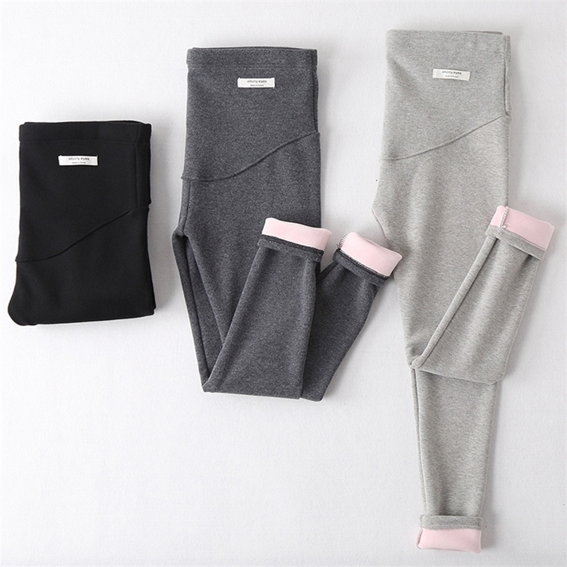 Sleep Lounge Winter Velvet Pants For Pregnant Women Maternity Leggings Warm Clothes Thickening Pregnancy Trousers 230414