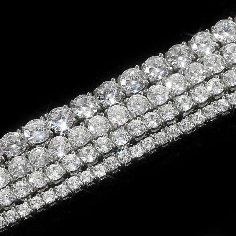 Necklace 3mm 4mm 5mm 6.5mm Mossanite Jewelry Sterling Sier D VVS1 Dia Necklaces Moissanite Tennis Chain Bracelets for women Men af