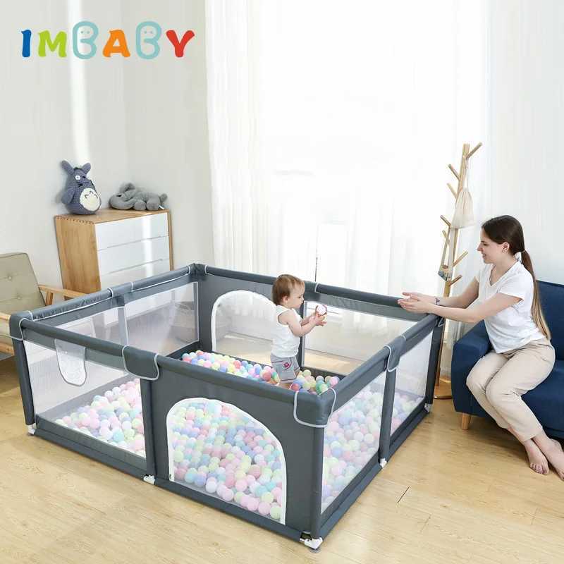 IMBABY Baby Playpens 150180cm Playpen for Children Baby Activity Gym Parks for Baby Ball Box Balls Pool Childrens Balls Fence C250929