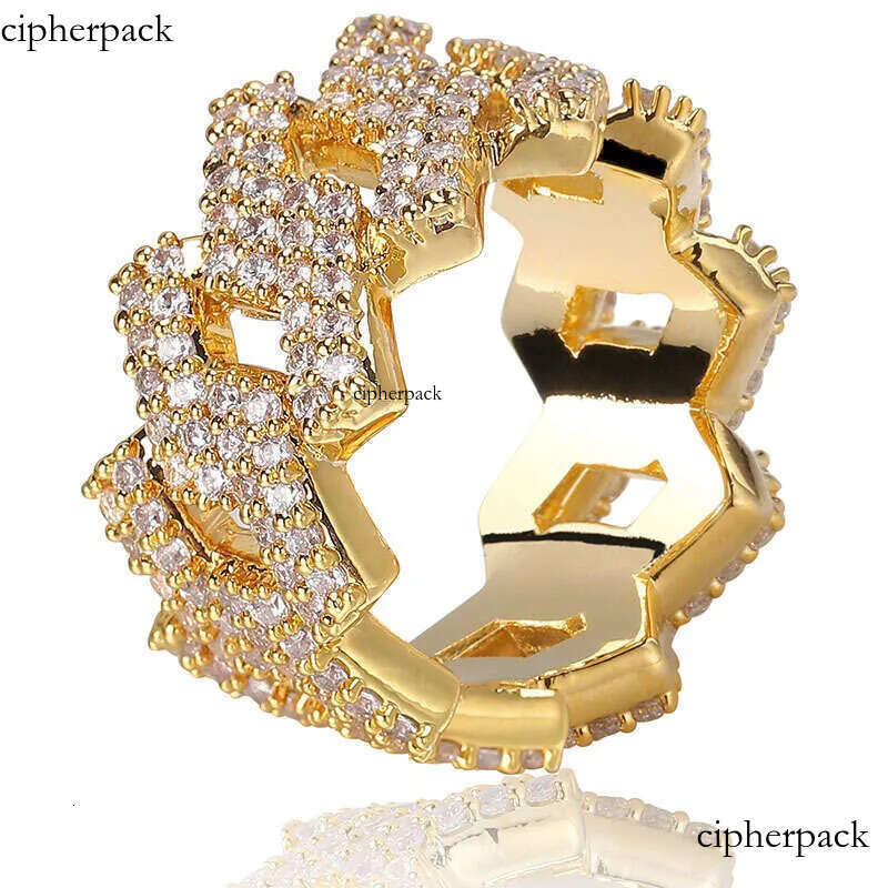 DHcollection RTS boutique S sier 2-row Hiphop chilled out pyroxene men's Cuban ring jewelry 7b
