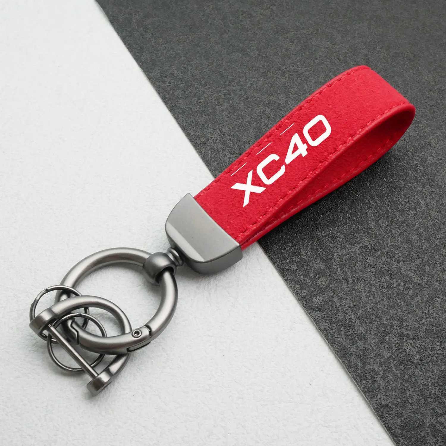 Car Suede Keychain Sport Key Ring Custom Gift With For Volvo XC40 XC40 XC60 XC60 XC90 XC90 key ring Car Accessorie W250915