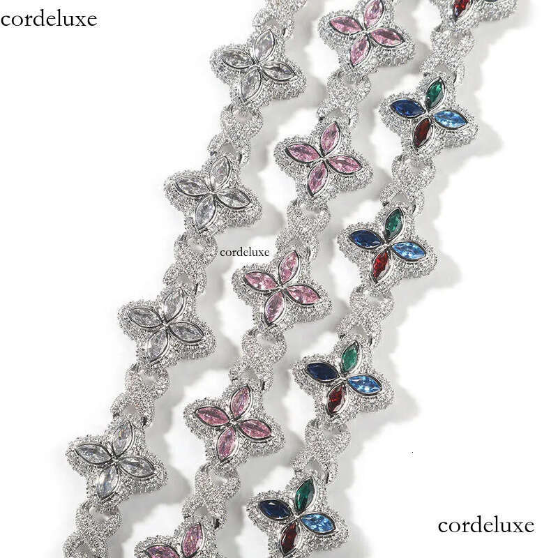 Hip hop Rap Unlimited Clover Bracelet Fashion Trendy Cool Pi Handsome High End 5A Zircon Color Handmade Jewelry 20
