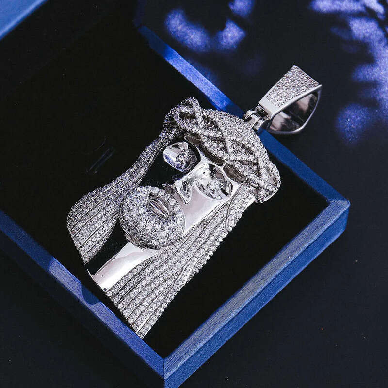 designer necklace Moissanite Jewelry Sier Hip Hop Iced Out Jesus Custom Necklace Pendant for men