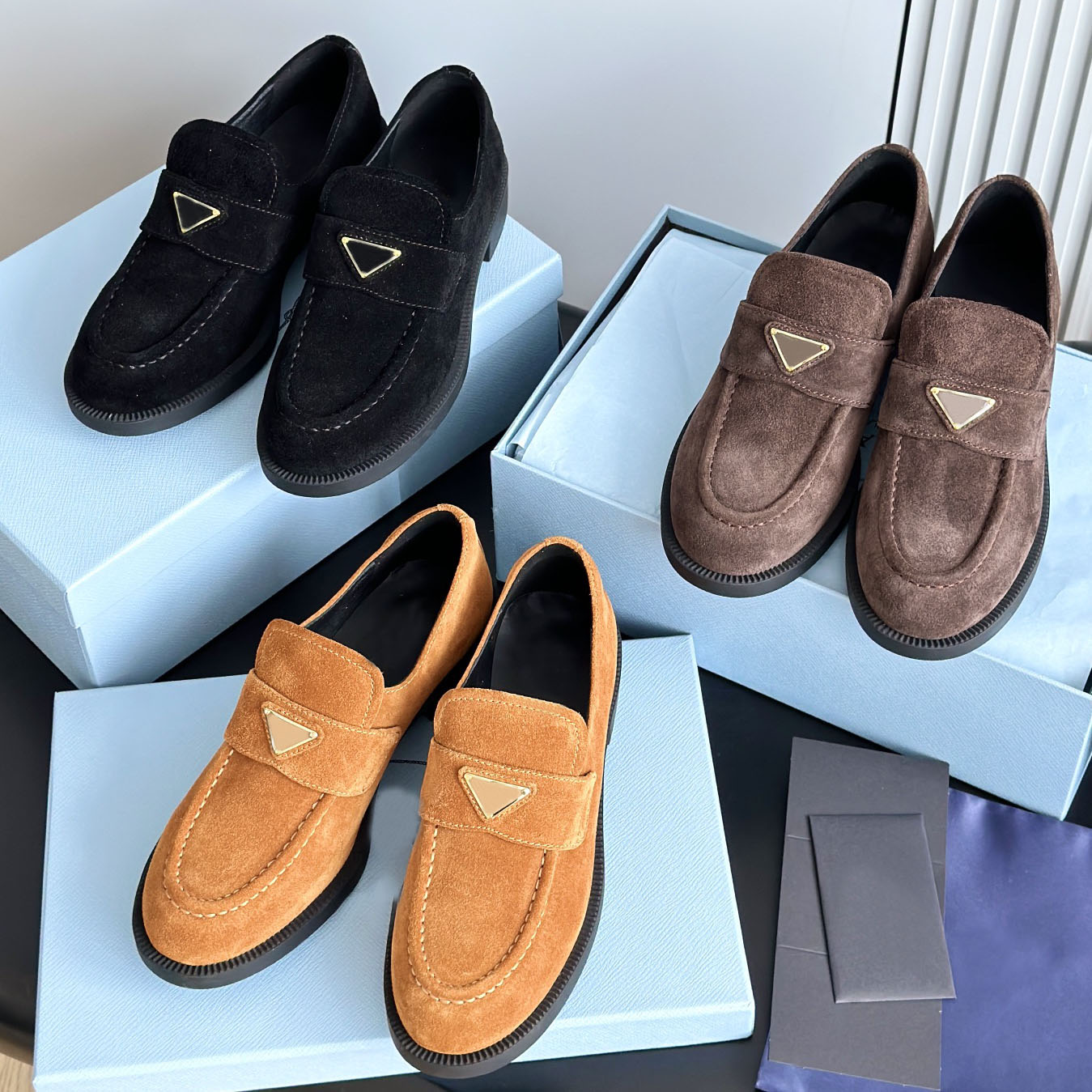 Loafers Designer High quality monolith leather Casual Shoes women loafer Cowhide Sneakers Oxford Chunky Sneaker Matte lug sole platfrom shoes 35-42